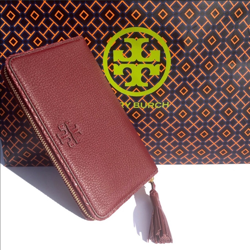 Tory Burch Taylor Zip Continental Leather Wallet